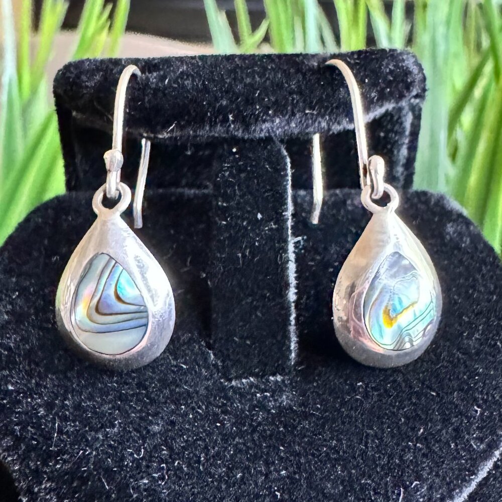 NWOT 950 Sterling Silver Abalone Shell Pendant and Earrings set - Picture 4 of 10